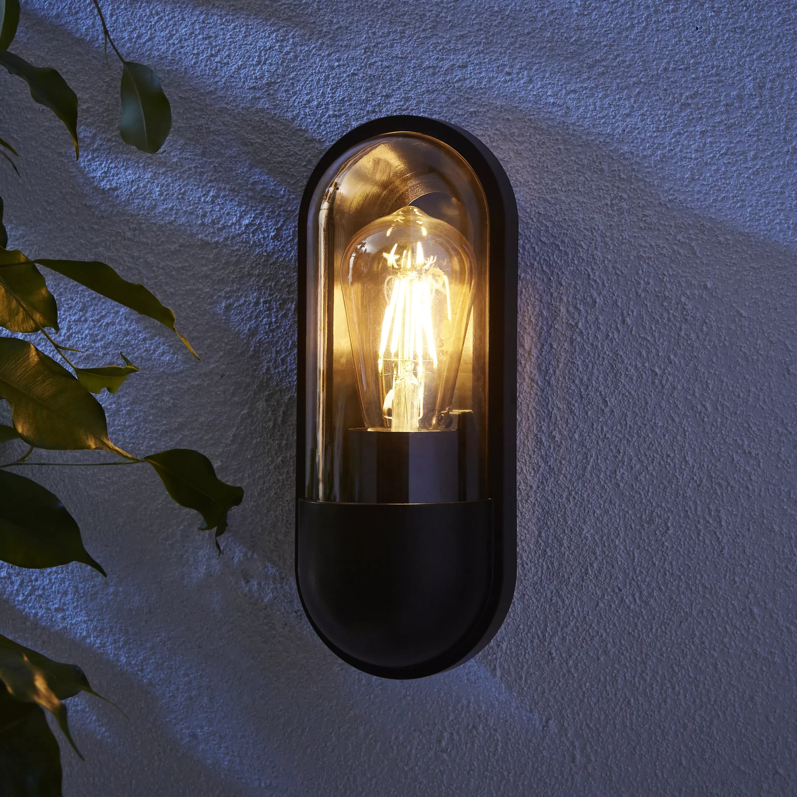 Zinc Kerry Fixed Matt Black Mains-powered Outdoor ON/OFF Wall Light (Dia)10cm 3 Zinc Kerry Fixed Matt Black Mains-powered Outdoor ON/OFF Wall Light (Dia)10cm