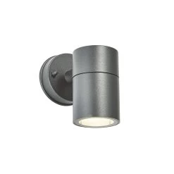 Zinc Odin Fixed Matt Anthracite Mains-powered LED Outdoor Wall Light (Dia)6cm