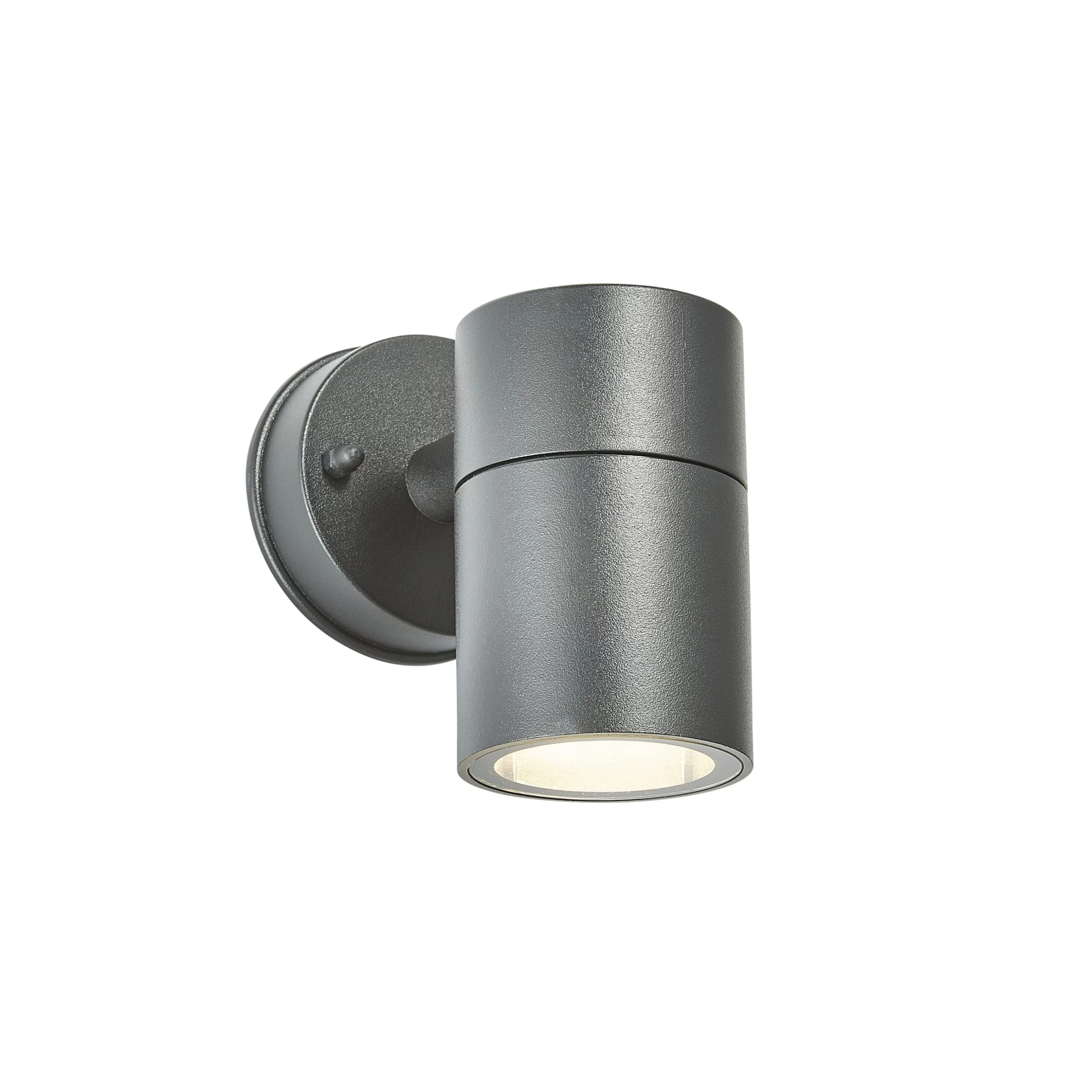 Zinc Odin Fixed Matt Anthracite Mains-powered LED Outdoor Wall Light (Dia)6cm 3 Zinc Odin Fixed Matt Anthracite Mains-powered LED Outdoor Wall Light (Dia)6cm