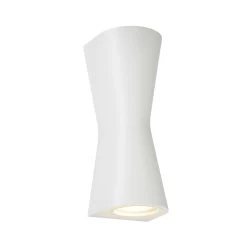 Zinc Vanir Fixed Matt White Mains-powered LED Outdoor Cone Wall Light (Dia)8cm