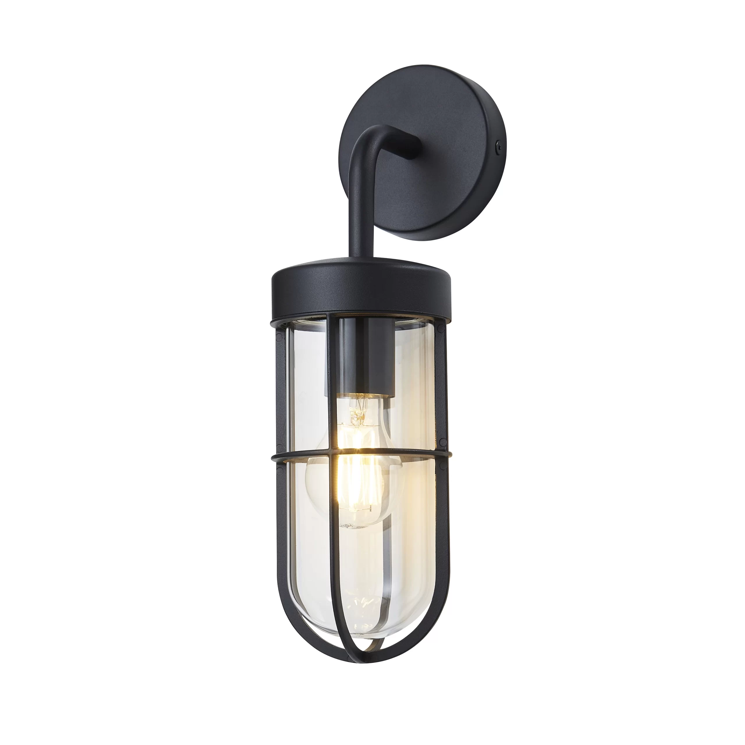 Zinc Westport Matt Black Mains-powered LED Outdoor On/Off Wall Light (Dia)11cm 4 Zinc Westport Matt Black Mains-powered LED Outdoor On/Off Wall Light (Dia)11cm - Image 2