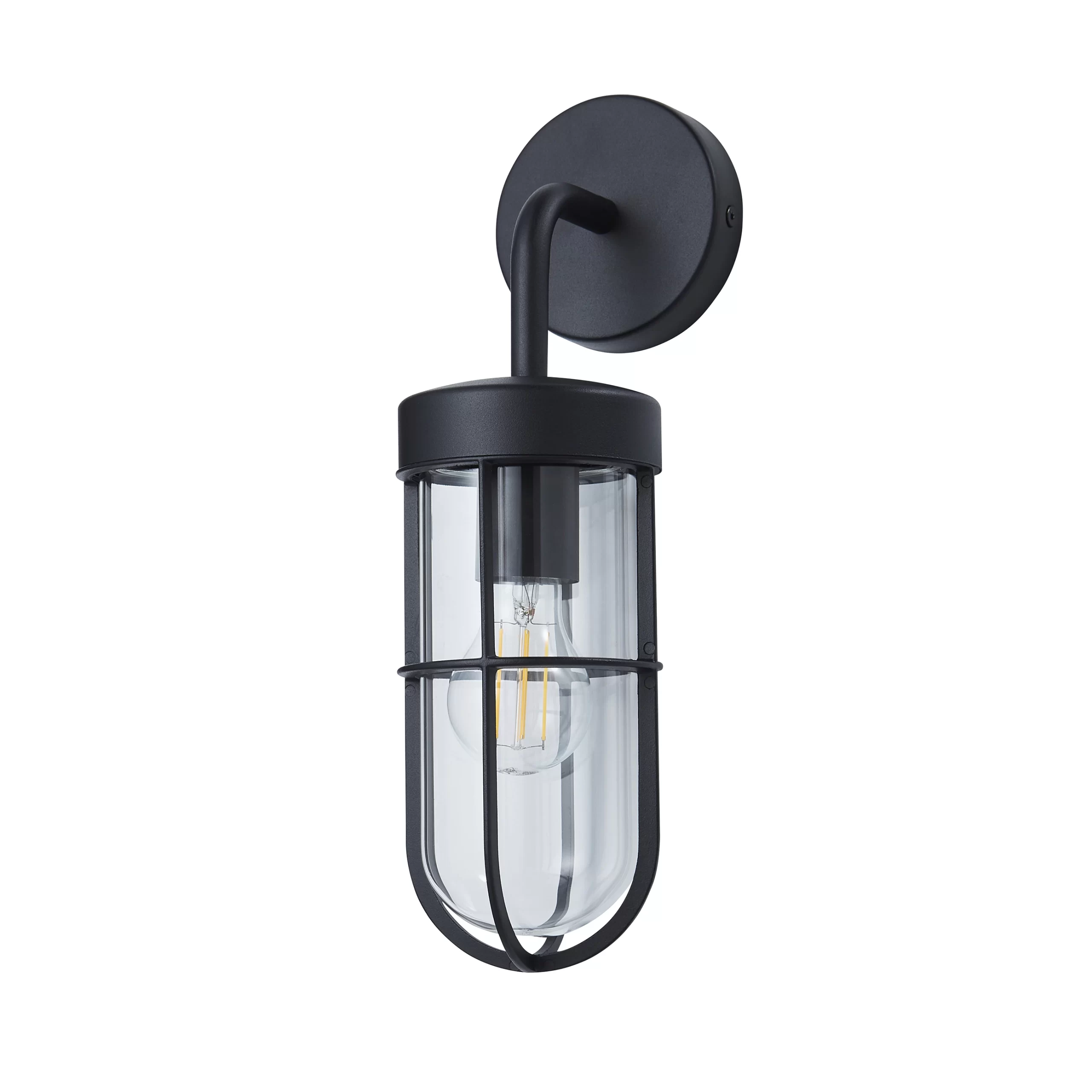 Zinc Westport Matt Black Mains-powered LED Outdoor On/Off Wall Light (Dia)11cm 5 Zinc Westport Matt Black Mains-powered LED Outdoor On/Off Wall Light (Dia)11cm - Image 3